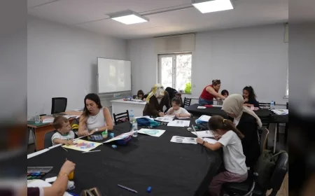 Düzce Belediyesi BELMEK'te düzenlenen anne-çocuk etkinliğinde aileler sanat atölyelerinde bir araya geldi