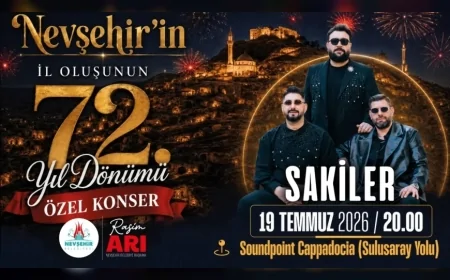 Nevşehir’in İl Oluşunun 72. Yıl Dönümünde Sakiler Grubu Konseri Düzenlenecek
