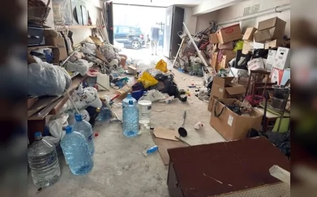 Odunpazarı Belediyesi Kırmızıtoprak Mahallesi'ndeki Çöp Dolu Garajı Temizleyerek 3 Kamyon Atığı Tahliye Etti