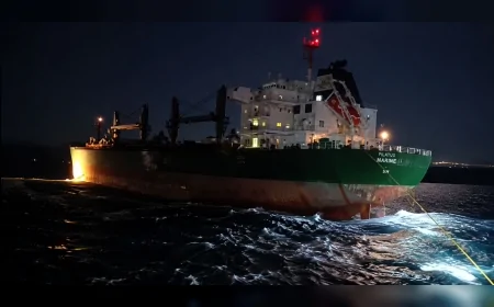 Ulaştırma ve Altyapı Bakanlığı Çanakkale Boğazı'nda karaya oturan yük gemisinin kurtarıldığını açıkladı