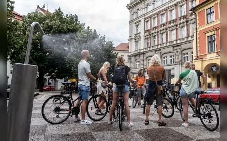 Prag’da Sıcak Yaz Günlerinde Serinleme Noktaları Kent Sakinleri ve Turistlerin Uğrak Alanı Oldu