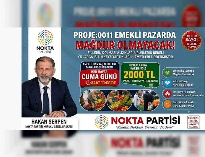 Nokta Partisi’nden Emeklilere Yönelik Yeni Destek Projesi: “Emekli Pazarda Mağdur Olmayacak”