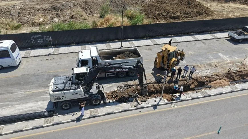 Manisa Büyükşehir Belediyesi Cider Yolu’nda Su Baskınlarını Önleyecek Yağmur Suyu Hattı Çalışmasını Başlattı
