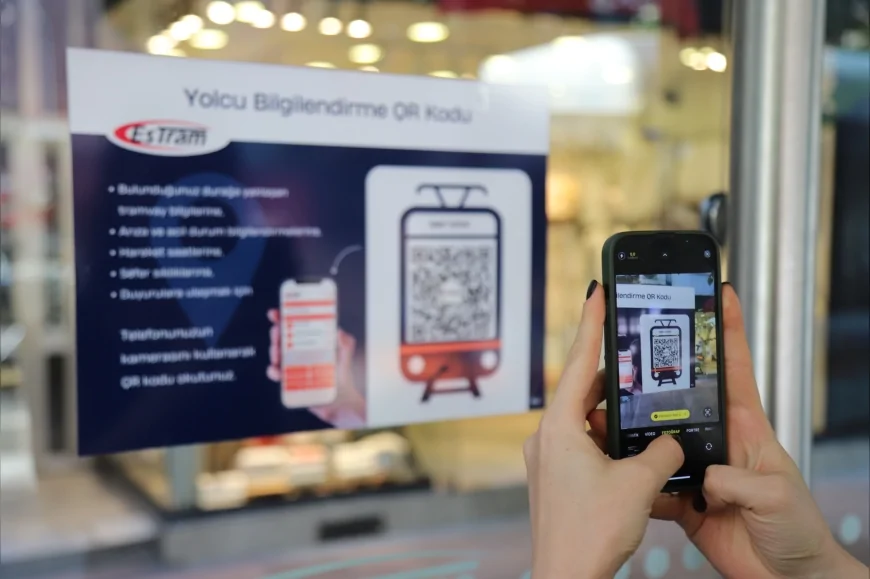 Eskişehir Büyükşehir Belediyesi tramvay duraklarında QR kod uygulamasını hizmete sundu!