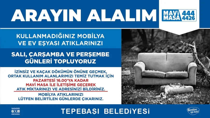 Tepebaşı Belediyesi Kullanılmayan Mobilya Atıklarını Adresten Toplayarak Çevre Kirliliğinin Önüne Geçiyor