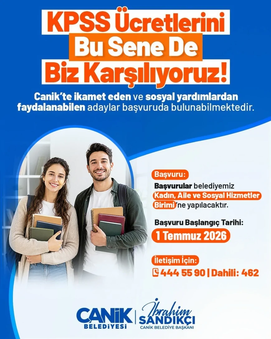 Canik Belediye Başkanı İbrahim Sandıkçı: “Canik'te gençlerimizin KPSS başvuru ücretlerini karşılıyoruz”