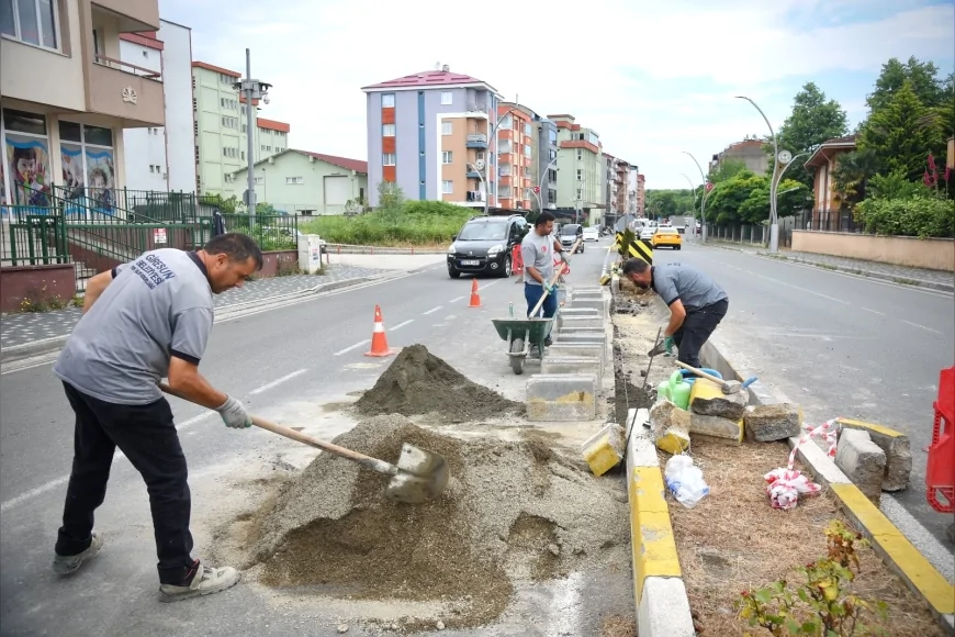 Giresun Belediyesi saha ekipleri altyapıdan yeşil alanlara kadar kentin dört bir yanında çalışmalarını sürdürüyor