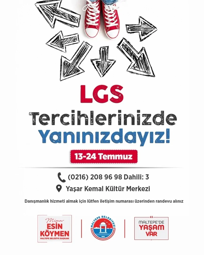 Maltepe Belediyesi LGS tercih sürecinde öğrencilere ücretsiz danışmanlık desteği sunuyor