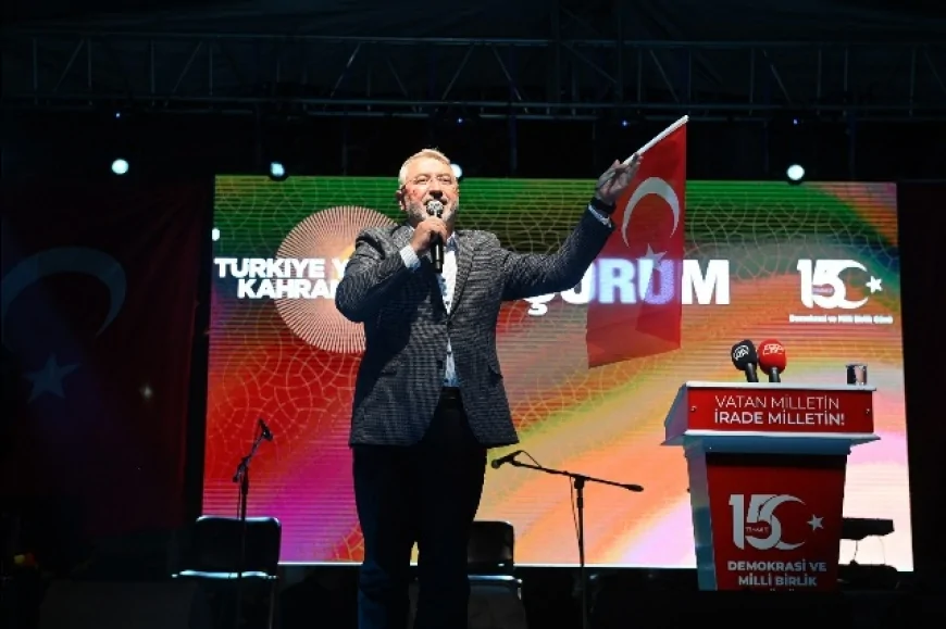 ÇORUM BELEDİYE BAŞKANI DR. HALİL İBRAHİM AŞGIN: “15 TEMMUZ'DA MİLLETİMİZ MİLLİ İRADESİNE ONURLU BİR ŞEKİLDE SAHİP ÇIKTI”