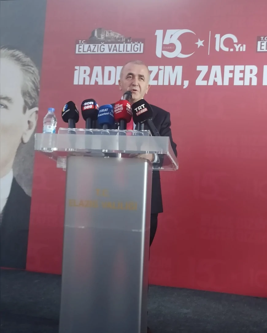 Elazığ Valisi Numan Hatipoğlu: “15 Temmuz, milletimizin demokrasiye ve millî iradeye sahip çıktığı tarihi bir destandır”