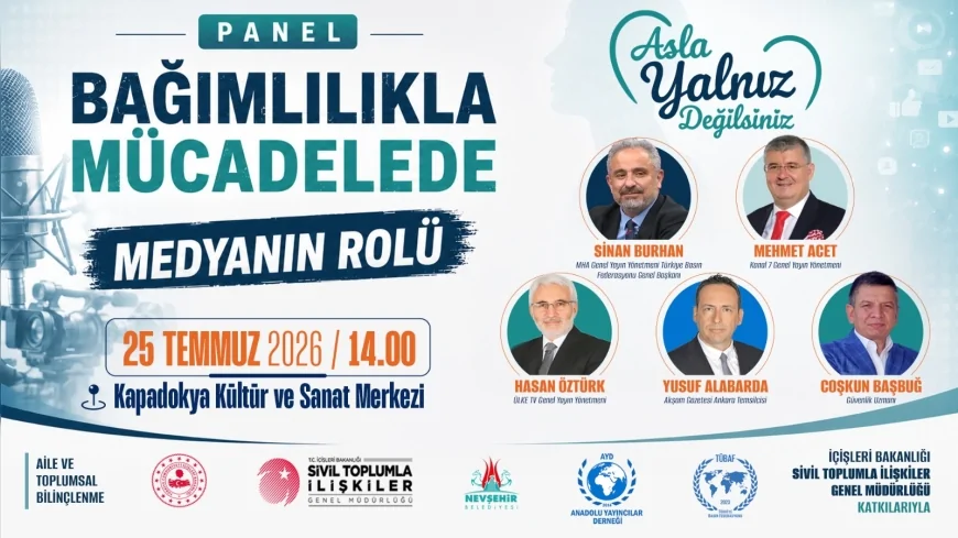 Nevşehir Belediye Başkanı Rasim Arı’nın öncülüğünde “Bağımlılıkla Mücadelede Medyanın Rolü” paneli 25 Temmuz’da düzenlenecek