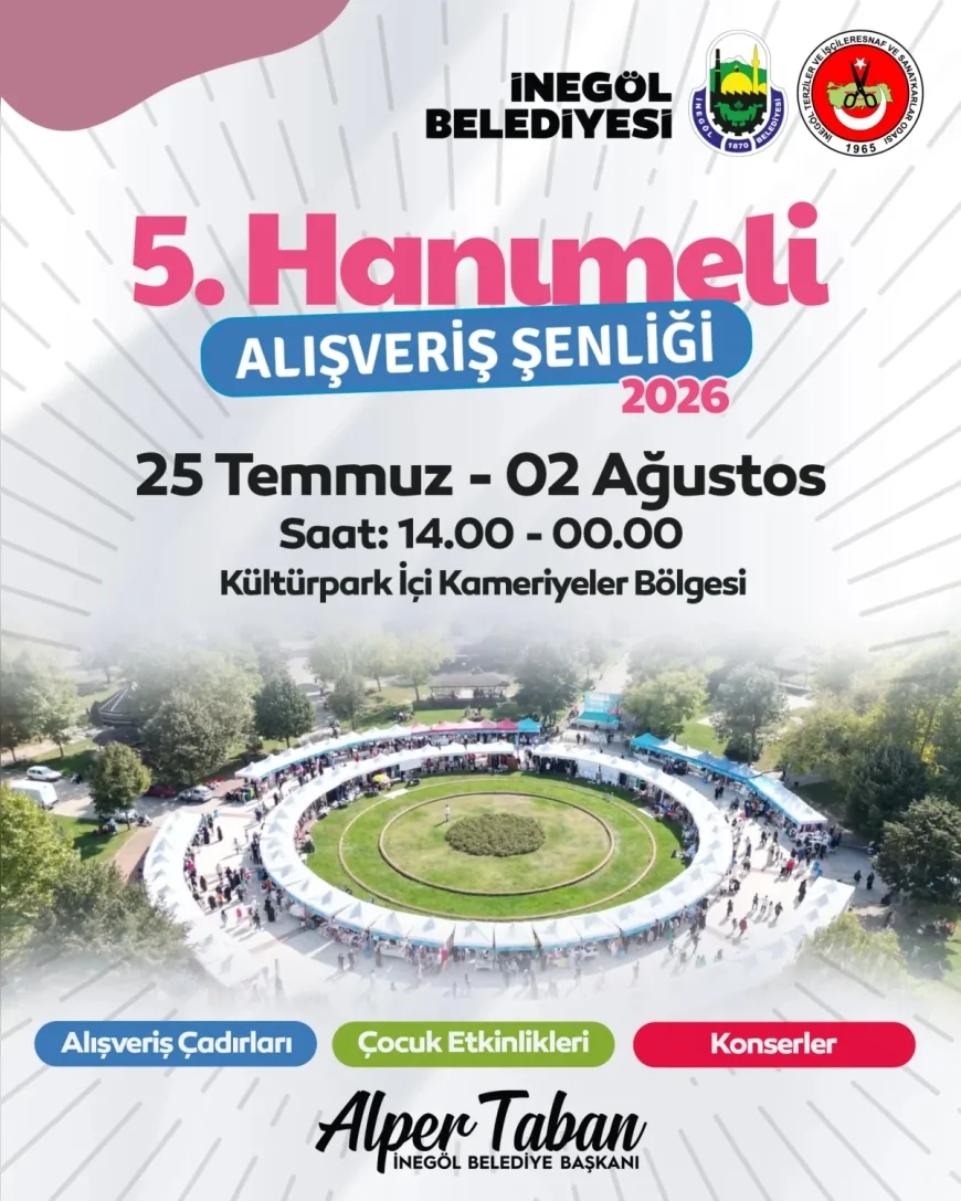 İnegöl Belediye Başkanı Alper Taban: “5. Hanımeli Alışveriş Şenliğimizle Esnafımızı ve Vatandaşlarımızı Buluşturuyoruz”