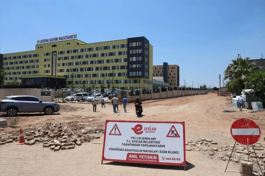 Efeler Belediye Başkanı Anıl Yetişkin Aydın Şehir Hastanesi ulaşımı için 20 bin metrekarelik yol yatırımını yerinde inceledi