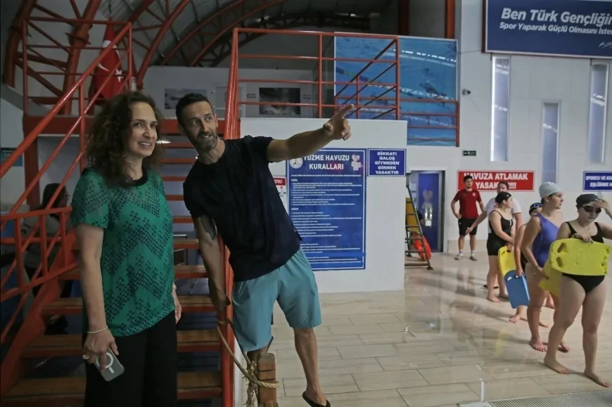 Karşıyaka Belediye Başkanı Yıldız Ünsal: “Yaz boyunca spor yapmak isteyen herkesi havuzumuza bekliyoruz”