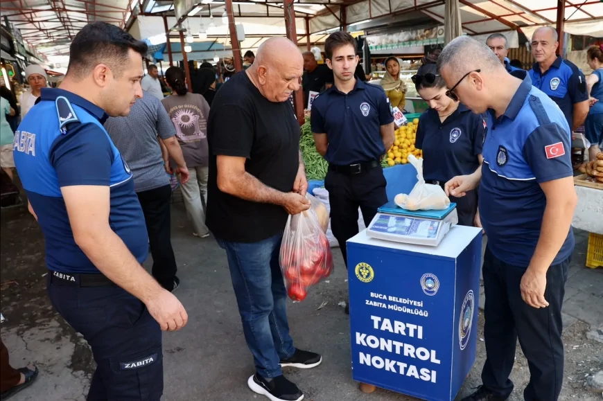 Buca Belediyesi Semt Pazarlarında Tartı Kontrol Noktalarıyla Güvenli Alışveriş Dönemi Başlattı