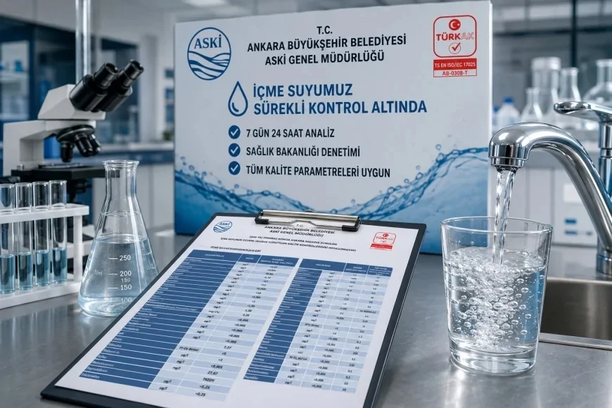 ASKİ: “Yeni analiz sonuçları Ankara şebeke suyunun tüm kalite parametrelerini karşıladığını teyit etti”
