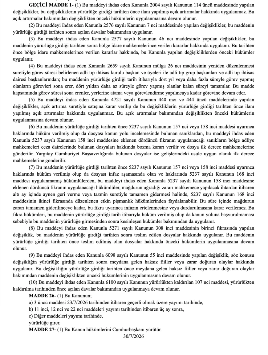 Adalet Bakanı Akın Gürlek: “12. Yargı Paketimiz Resmî Gazete’de yayımlandı”