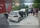Çorum'da Park Halindeki Otomobilin Motorunda Çıkan Yangın İtfaiye ve Vatandaşların Müdahalesiyle Söndürüldü