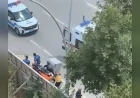 Çorum’da akrabalar arasındaki kavgada 4 kişinin yaralandığı anlar kameraya yansıdı