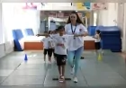 Efeler Belediyesi’nin yaz kurslarında miniklerden jimnastik performansı
