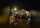 Giresun Belediyesi ekipleri selin yaralarını sarmak için gece boyunca sahada çalışmalarını sürdürdü