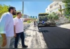 Narlıdere Belediye Başkanı Erman Uzun asfalt çalışmalarını yerinde inceledi