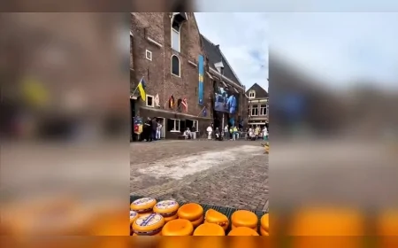 Hollanda’nın Yaklaşık 700 Yıllık Alkmaar Peynir Pazarı Geleneksel Gösterileri ve Eşsiz Lezzetleriyle Yoğun İlgi Görüyor