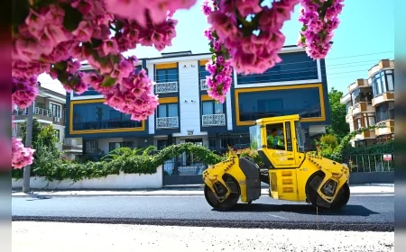 Yalova Belediyesi Nehir Sokak’ta Asfalt Yenileme Çalışmalarıyla Ulaşım Konforunu Artırıyor
