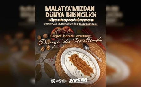 Malatya’nın Kiraz Yaprağı Sarması Uluslararası Gastronomi Değerlendirmesinde Dünya Birincisi Oldu