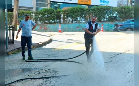 Giresun Belediyesi, Mahallelerde Yol Yıkama ve Yabani Ot Biçme Çalışmalarını Sürdürüyor