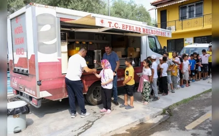 Efeler Belediyesi’nden Kocagür Mahallesi’ndeki Çocuklara Mobil Kişisel Bakım Hizmeti