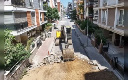 Efeler Belediyesi, Güzelhisar Mahallesi’nde yıpranan yolları yenilemek için 46 Sokak’ta çalışma başlattı