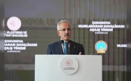 Ulaştırma ve Altyapı Bakanı Abdulkadir Uraloğlu: “Çukurova Uluslararası Havalimanımız 2 yılda 10,57 milyon yolcuyu ağırladı”