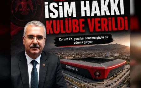 AK Parti Çorum Milletvekili Yusuf Ahlatcı’nın girişimleri sonuç verdi, Çorum Şehir Stadyumu’nun isim hakkı Arca Çorum FK’ya verildi
