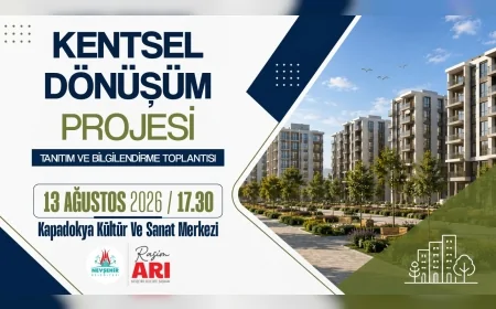 Nevşehir Belediyesi İbrahimpaşa ve 20 Temmuz Mahallelerindeki Revize Kentsel Dönüşüm Projesini Hak Sahiplerine Sunuyor
