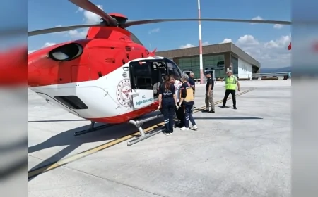 Sağlık Bakanlığı Ambulans Helikopteriyle Kastamonu’dan Ankara’ya 51 Yaşındaki İnme Hastası Başarıyla Nakledildi
