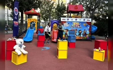 Maltepe’de çocuk tiyatroları yaz akşamlarında mahalle parklarında minik izleyicilerle buluşuyor