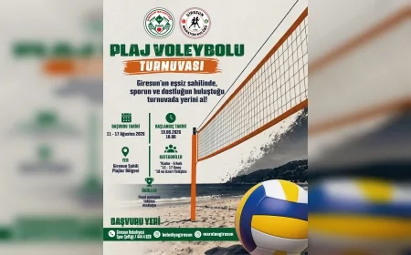 Giresun’da plaj voleybolu heyecanı 19 Ağustos’ta Plajlar Bölgesi’nde başlıyor