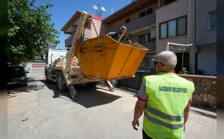 Gaziemir Belediyesi kaçak moloz ve mobilya atıklarına 413 bin 631 lira ceza uyguladı