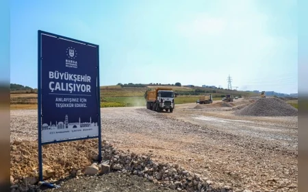 Bursa Büyükşehir Belediyesi, Görükle ile İrfaniye arasında alternatif ulaşım sağlayacak yeni yolu yapıyor