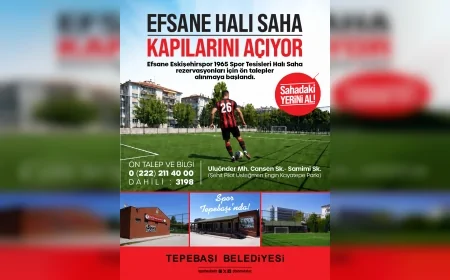 Tepebaşı Belediyesi Efsane Eskişehirspor 1965 Spor Tesisleri Halı Saha için rezervasyonları başlattı