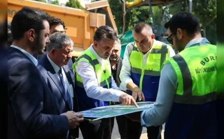 Bursa Büyükşehir Belediyesi Panayır’da 2,3 kilometrelik güzergahta altyapı ve yolları yeniliyor