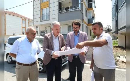 İnegöl Belediyesi Yeni Mahallede 64 Araçlık Ücretsiz Otoparkı Hizmete Açtı