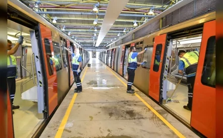 Ankara Büyükşehir Belediyesi 57 raylı sistem istasyonunu her gece temizleyerek ilk seferlere hazırlıyor