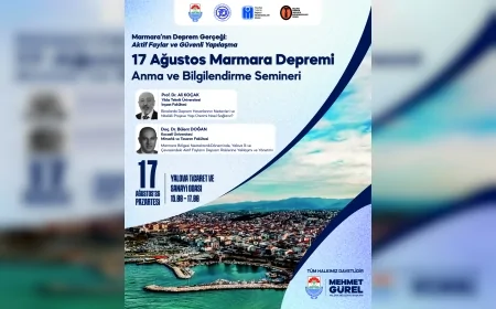 Yalova’da 17 Ağustos Marmara Depremi’nin yıl dönümünde deprem gerçeği bilim insanlarıyla ele alınacak