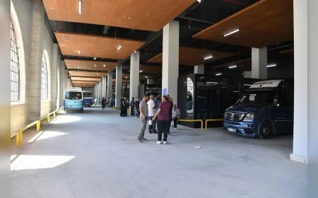 Ankara’da yaklaşık 1000 dolmuş Ulus’ta yeni merkezden hareket etmeye başladı