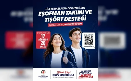 Denizli Büyükşehir Belediyesi 9. sınıfa başlayacak öğrencilere eşofman ve tişört desteği sağlayacak