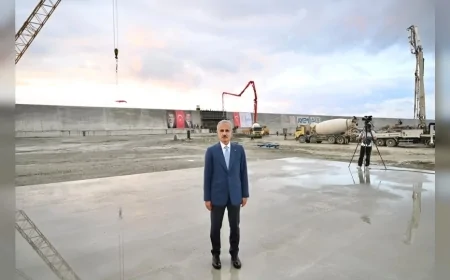 Ulaştırma ve Altyapı Bakanı Abdulkadir Uraloğlu: “İyidere Lojistik Limanı’nda yüzde 82 fiziki gerçekleşmeye ulaştık”