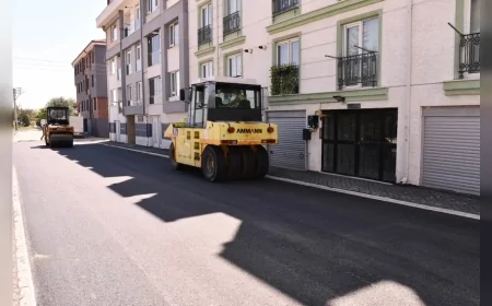 Tepebaşı Belediyesi Ertuğrulgazi’de asfalt serimini sürdürüyor, çalışmalar farklı noktalarda devam ediyor