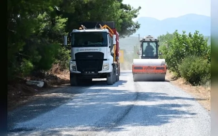 Manisa Büyükşehir Belediyesi Soma’da 8 Kilometrelik Mahalle Yolunu Yeniliyor